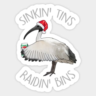 Sinkin tins at xmas Sticker